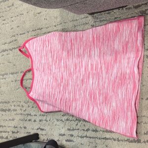 Lululemon Power Y tank pink and white space dye.